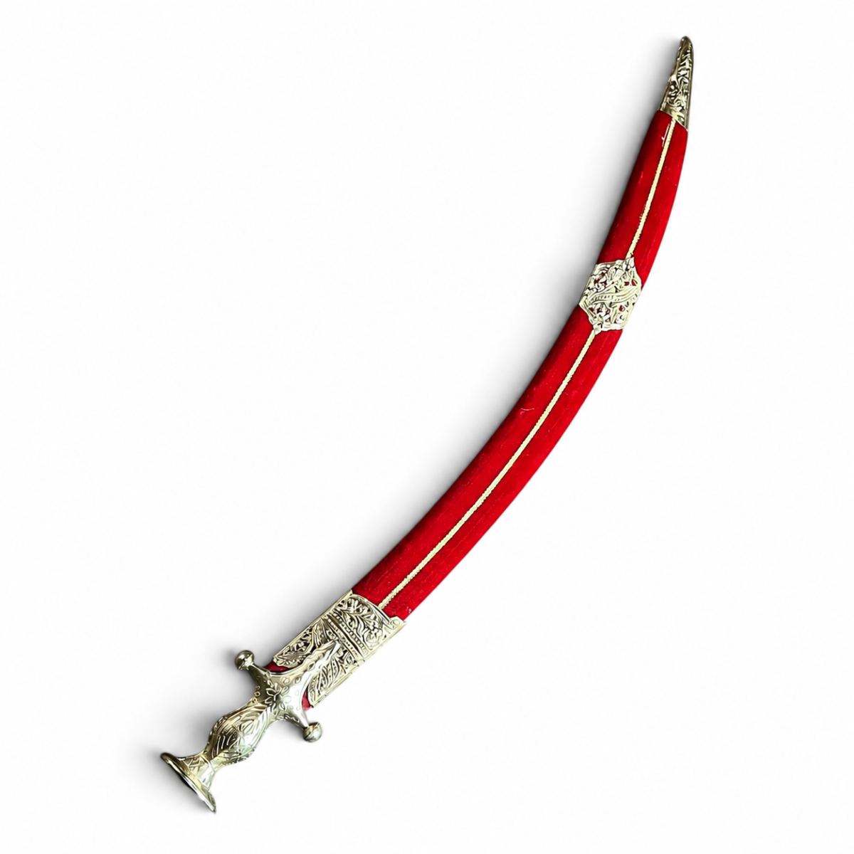 Red 36 inch wood decoration metal piece