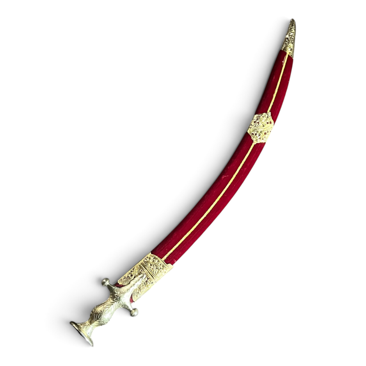 Maroon 36 inch wood metal piece